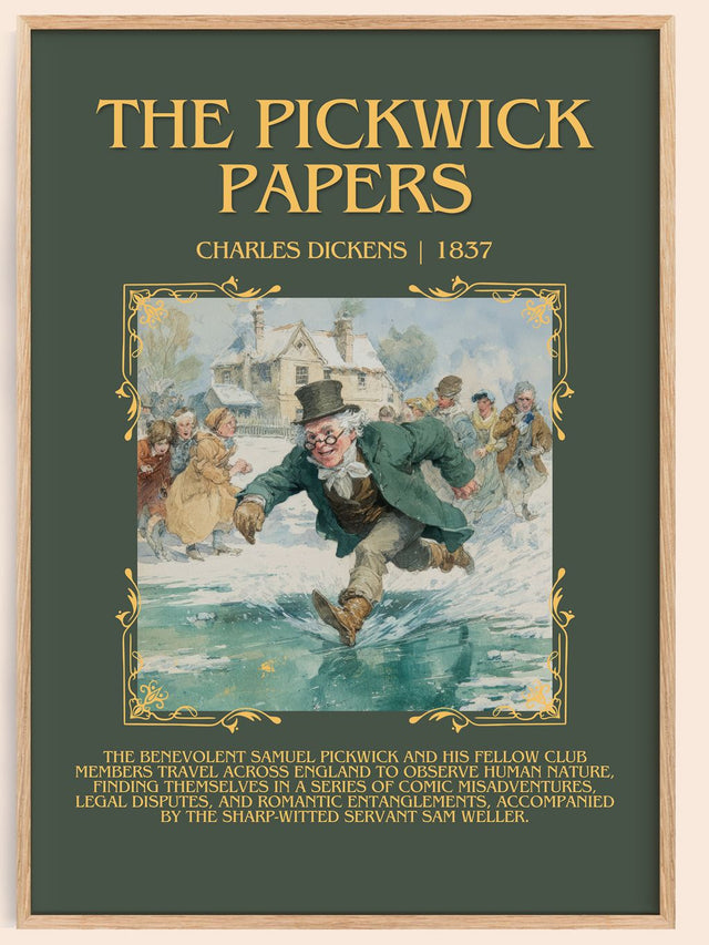 The Pickwick Papers Minimalist Book Poster by Charles Dickens