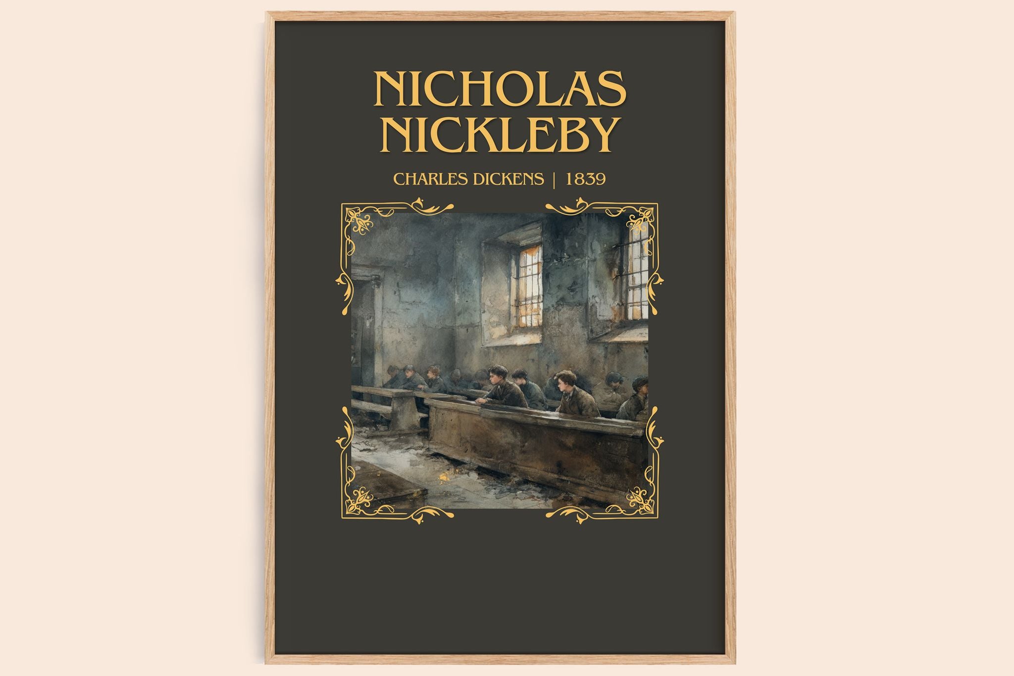 Nicholas Nickleby Minimalist Book Poster by Charles Dickens