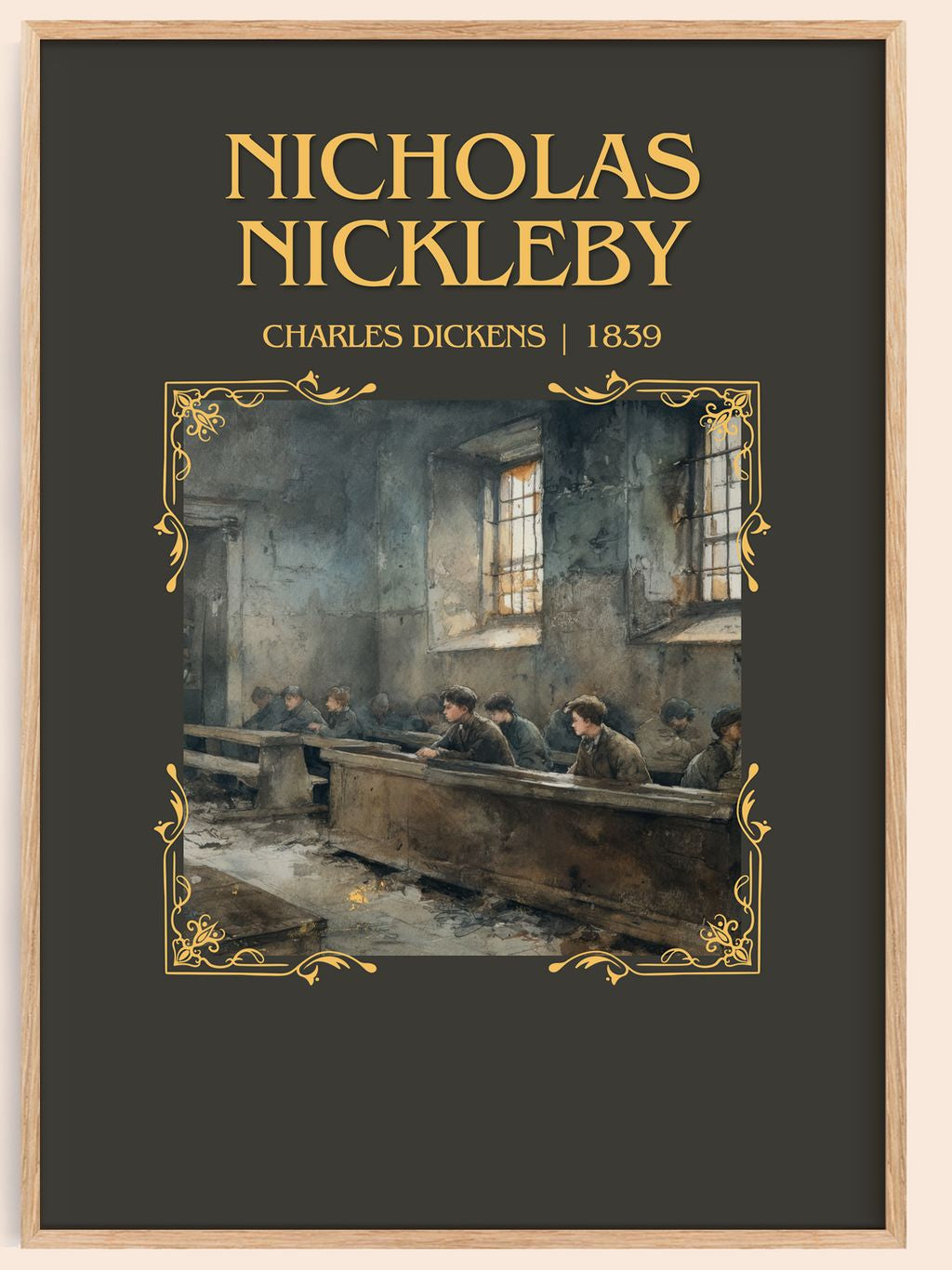 Nicholas Nickleby Minimalist Book Poster by Charles Dickens – book poster