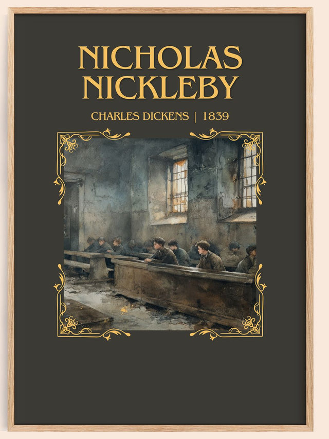 Nicholas Nickleby Minimalist Book Poster by Charles Dickens
