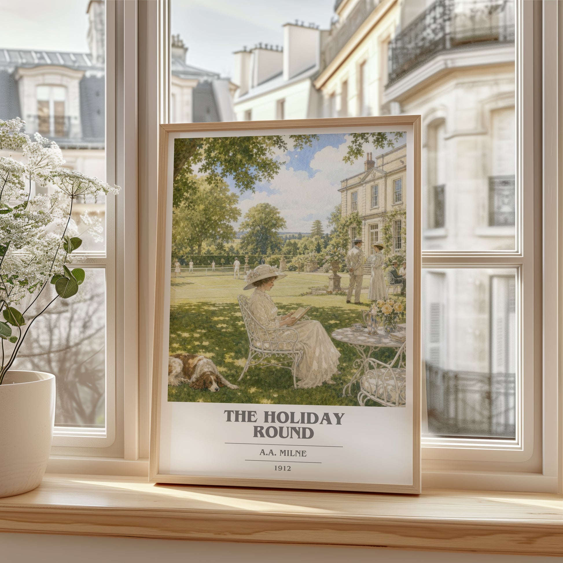The Holiday Round book cover poster colour and style options – A.A. Milne book art