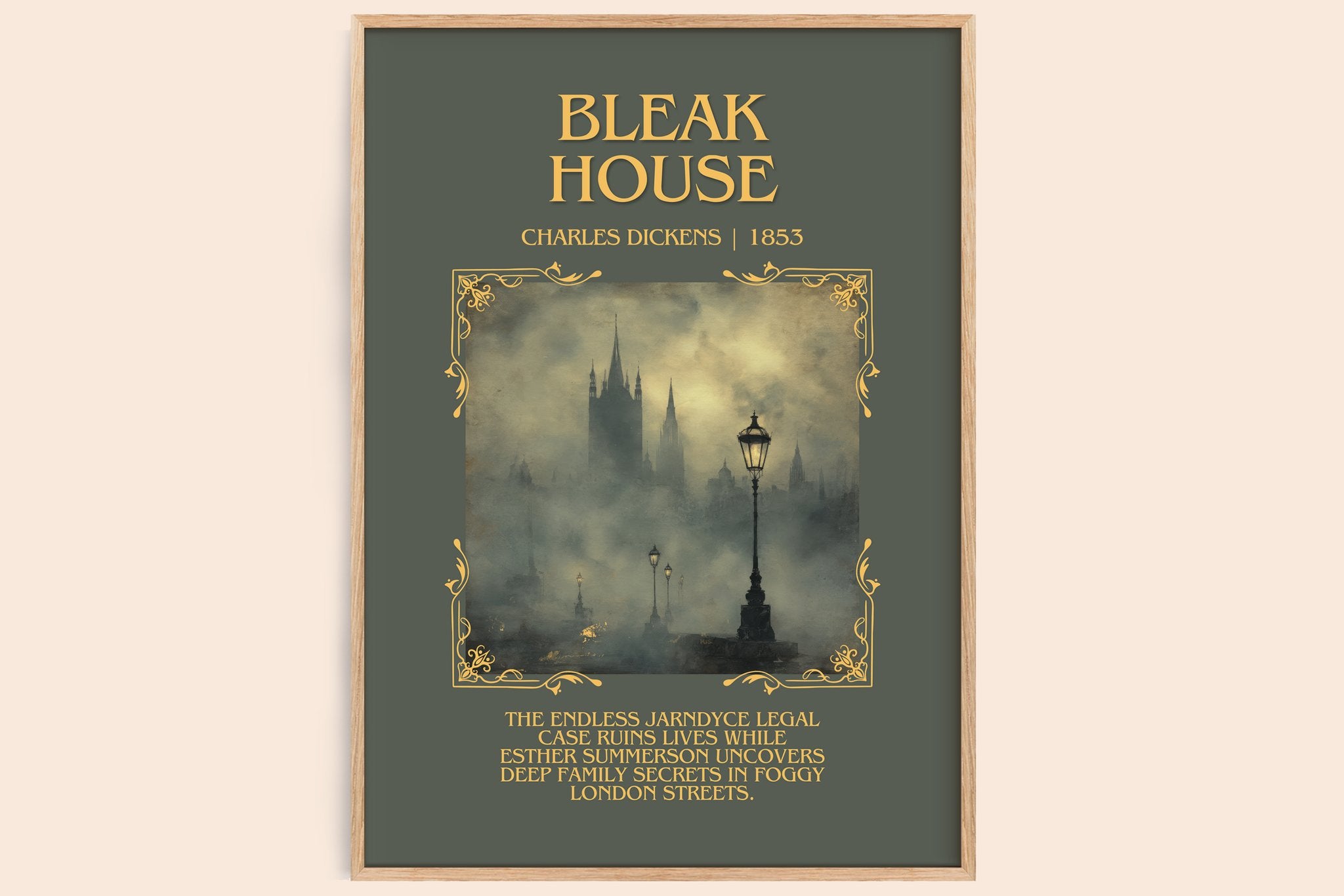 Bleak House Minimalist Book Poster by Charles Dickens