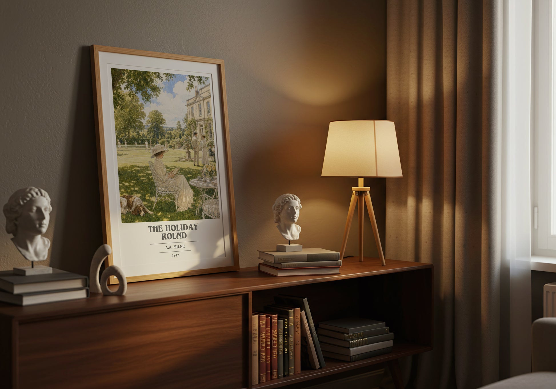 The Holiday Round book cover book poster framed on wall – non fiction wall art