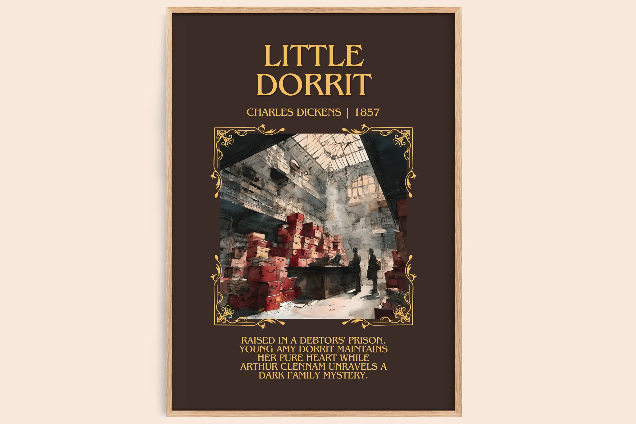 Little Dorrit Minimalist Book Poster by Charles Dickens