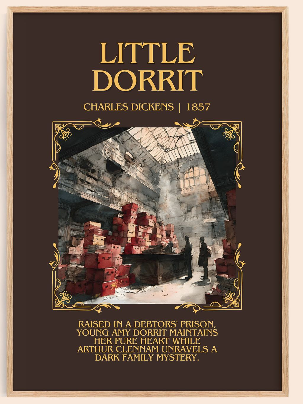 Little Dorrit Minimalist Book Poster by Charles Dickens – book poster