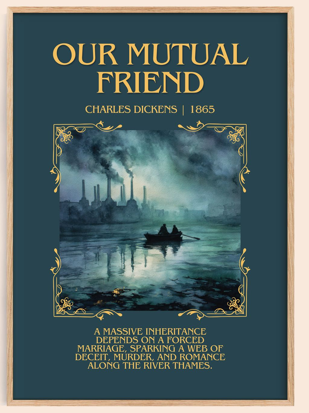 Our Mutual Friend Minimalist Book Poster by Charles Dickens – book poster
