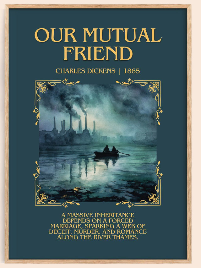 Our Mutual Friend Minimalist Book Poster by Charles Dickens