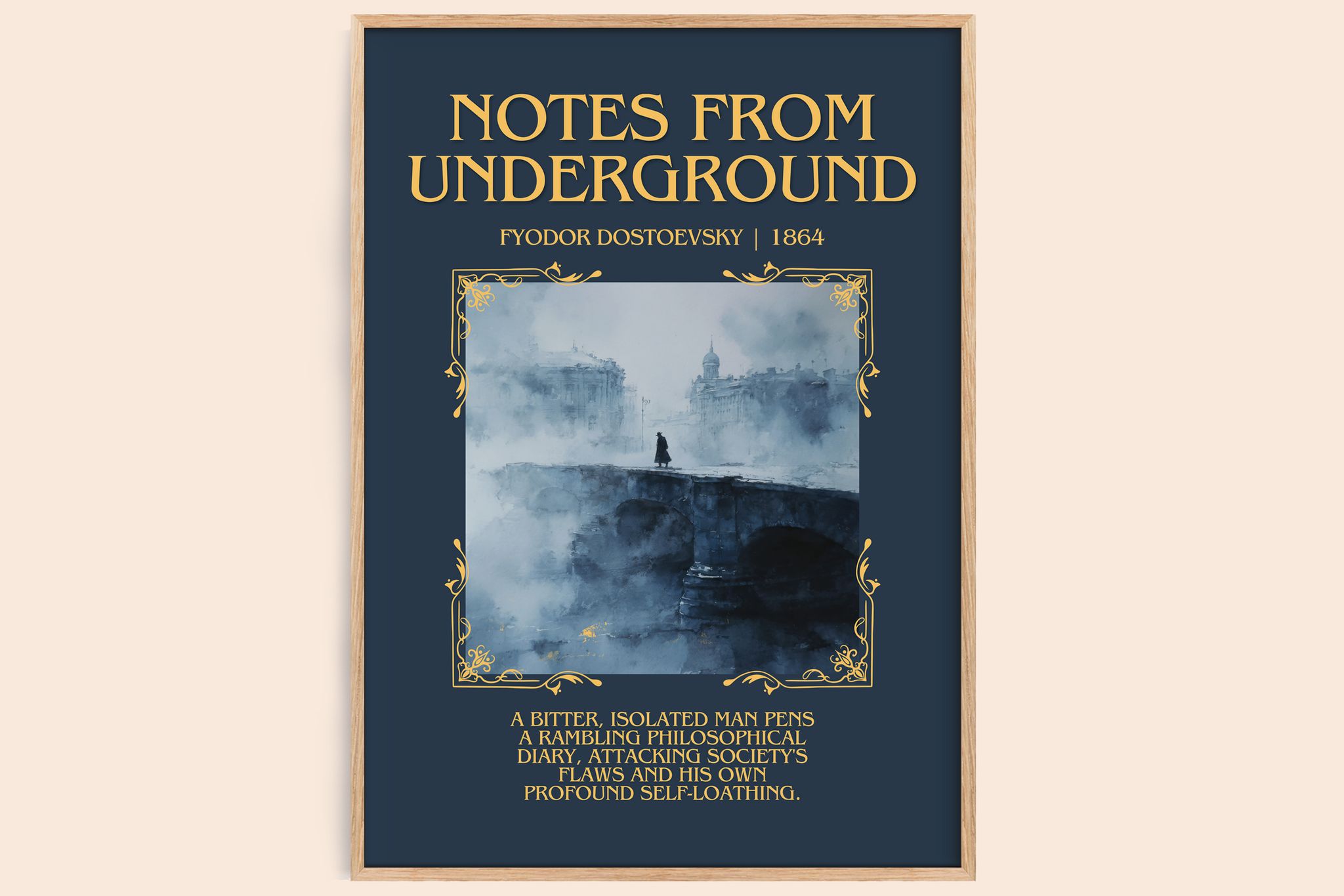 Notes From Underground Minimalist Book Poster by Fyodor Dostoevsky