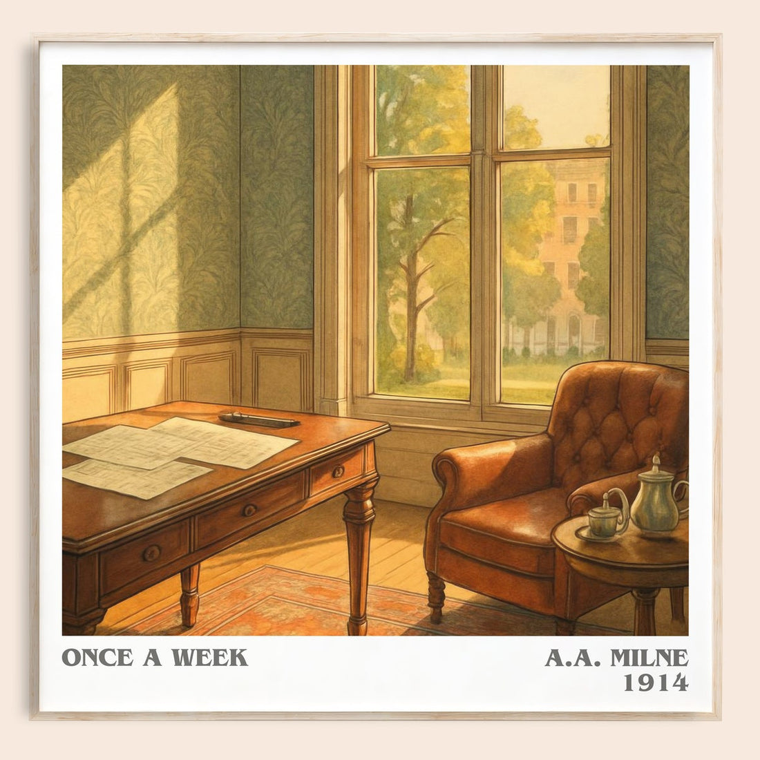 Once A Week Literary Art Print by A.A. Milne