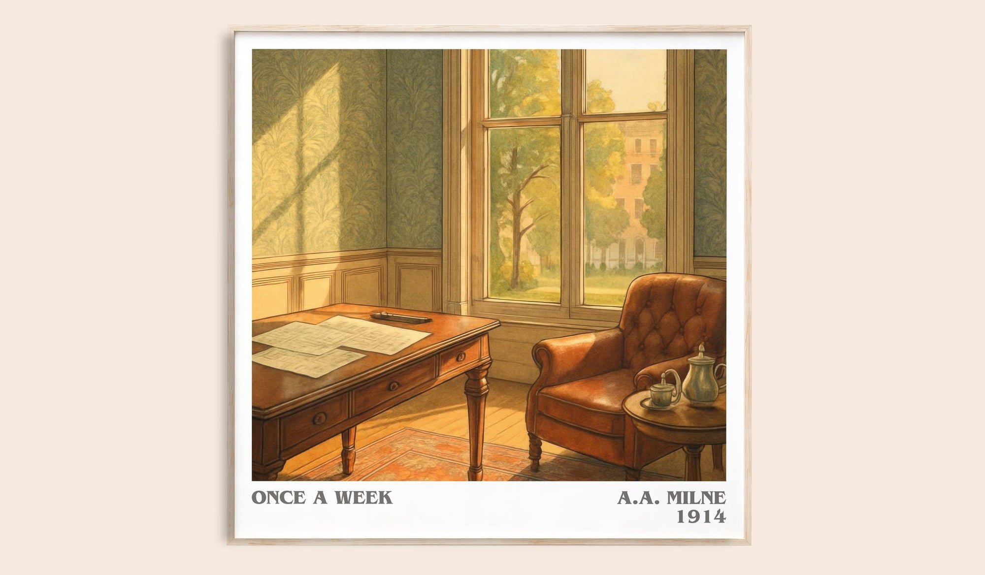 Once A Week Literary Art Print by A.A. Milne