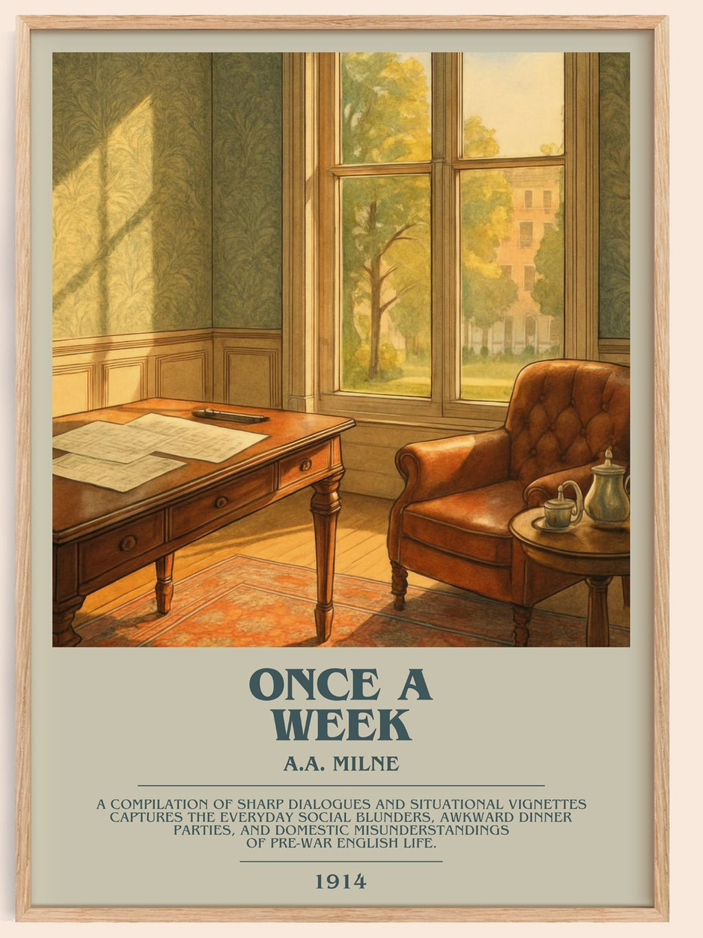 Once A Week Bookish Wall Art by A.A. Milne