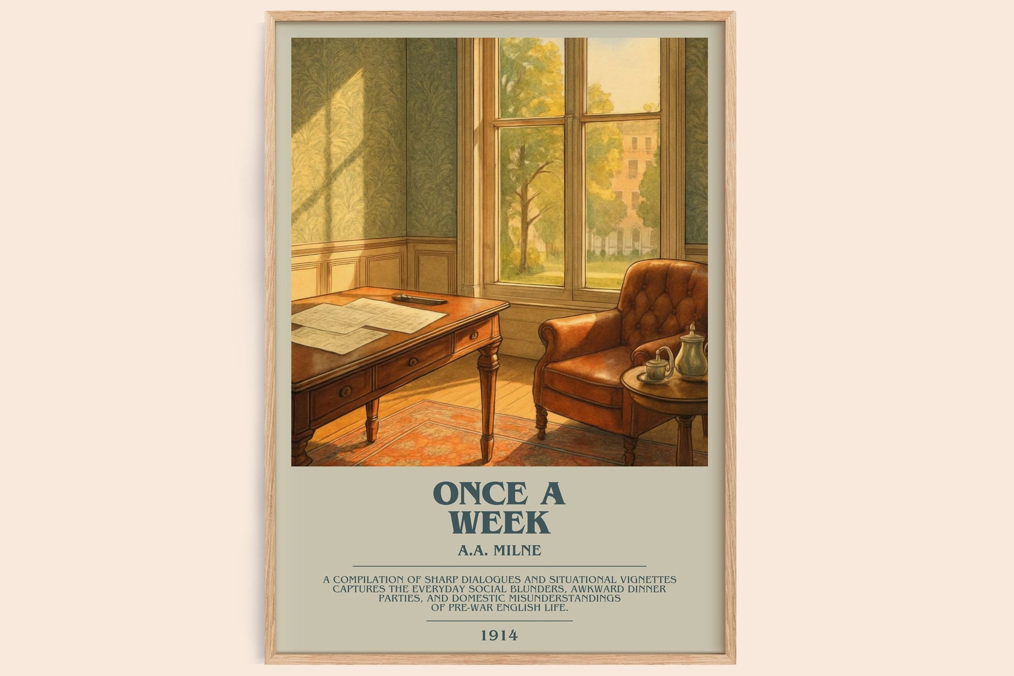 Once A Week Bookish Wall Art by A.A. Milne