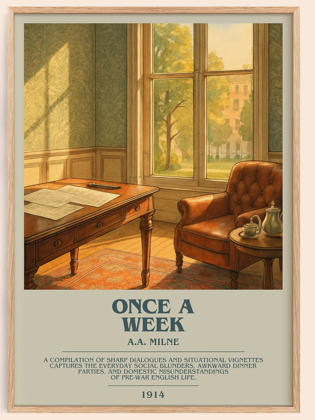 Once A Week Bookish Wall Art by A.A. Milne