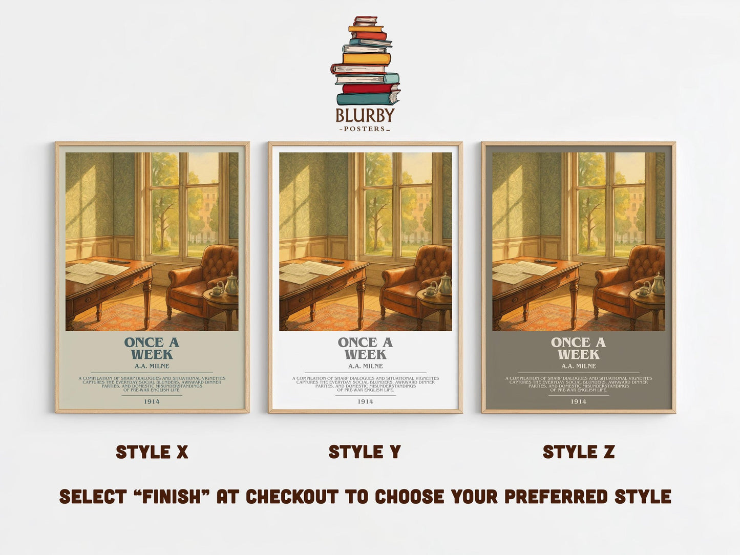 Once A Week Bookish Wall Art by A.A. Milne