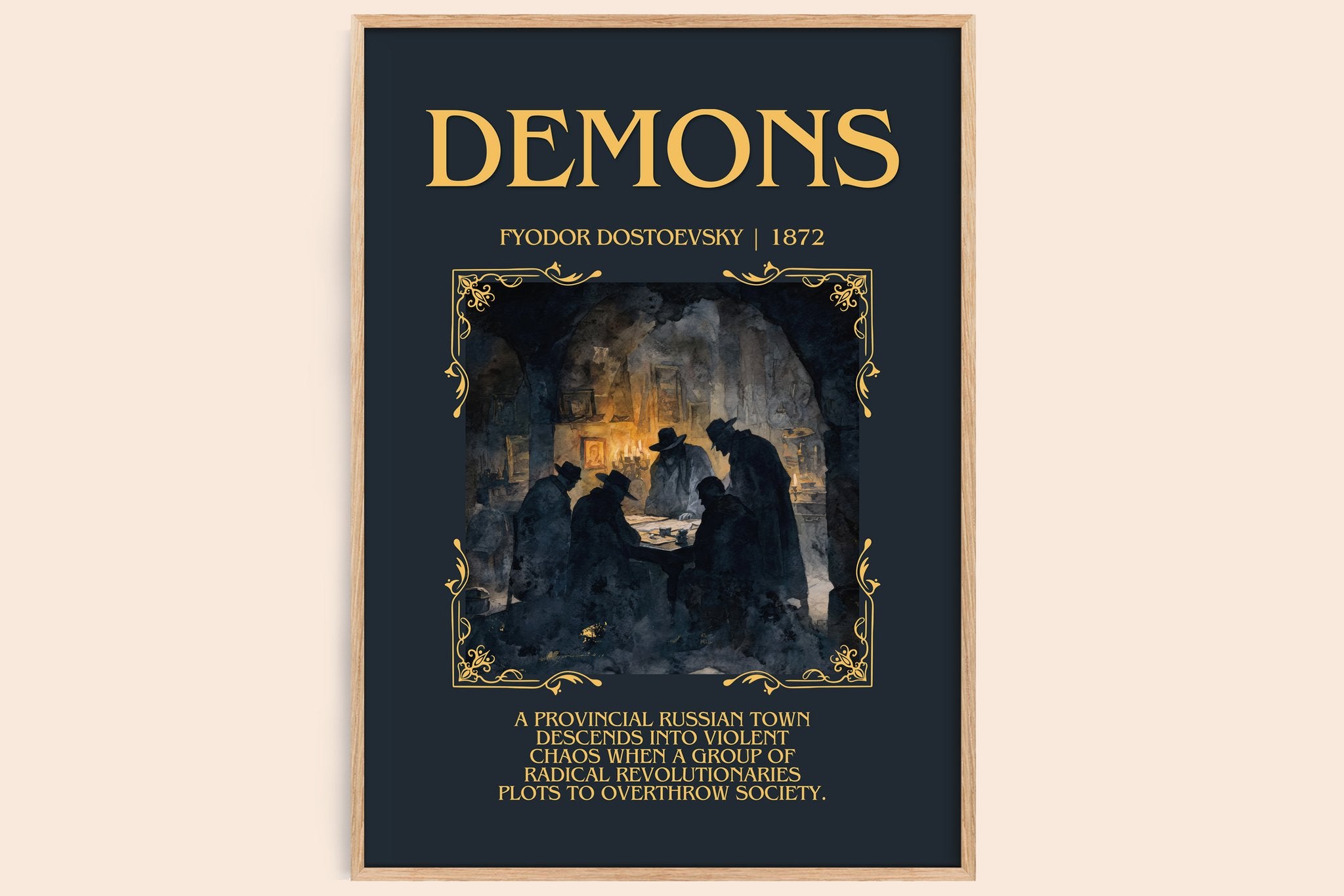 Demons Minimalist Book Poster by Fyodor Dostoevsky