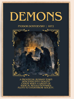 Demons Minimalist Book Poster by Fyodor Dostoevsky – image 1