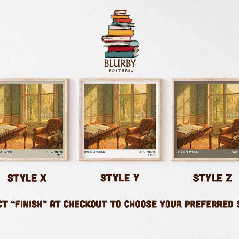 Once A Week Literary Art Print by A.A. Milne