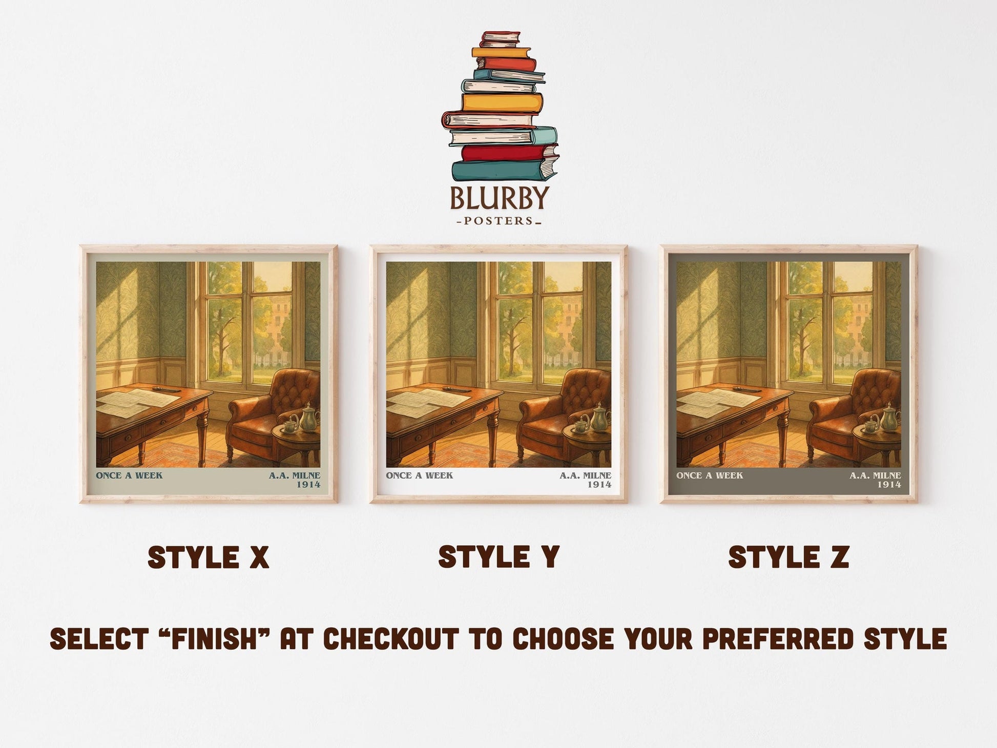 Once A Week Literary Art Print by A.A. Milne