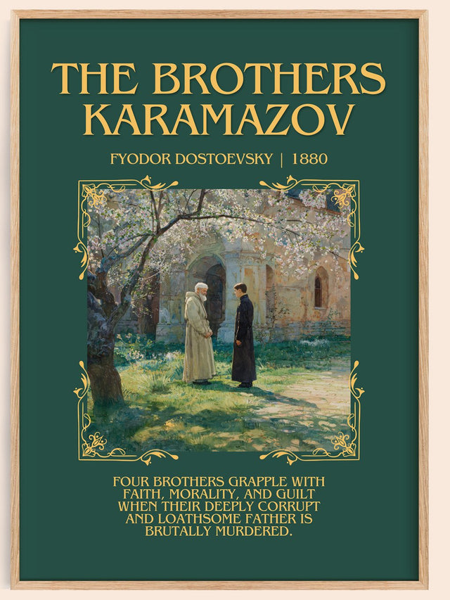 The Brothers Karamazov Minimalist Book Poster by Fyodor Dostoevsky