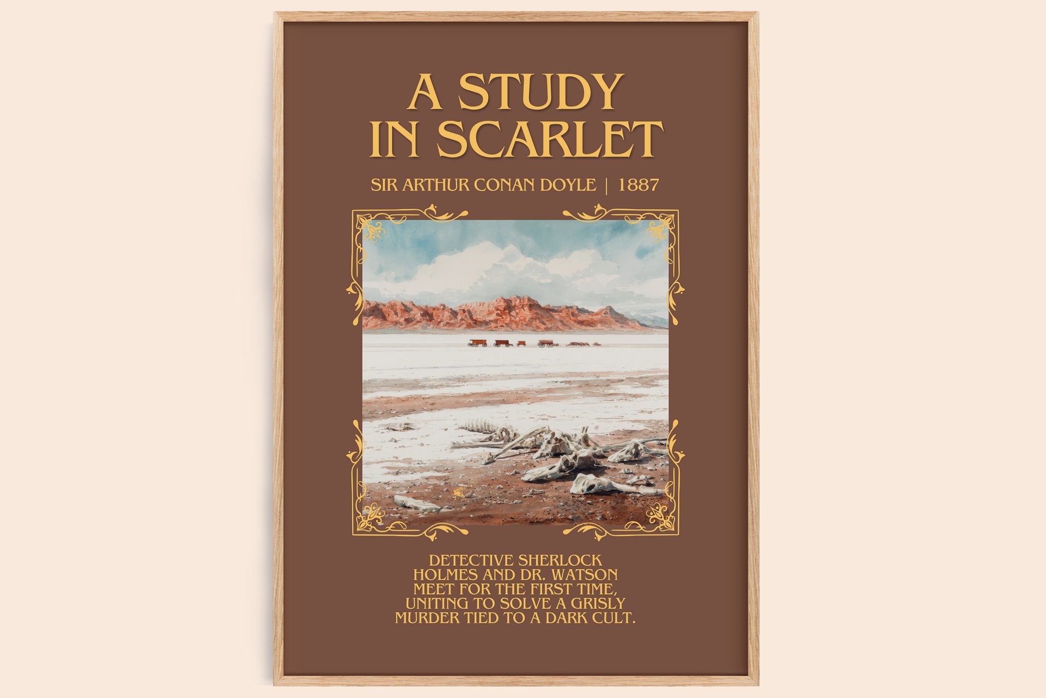 A Study In Scarlet Minimalist Book Poster by Sir Arthur Conan Doyle