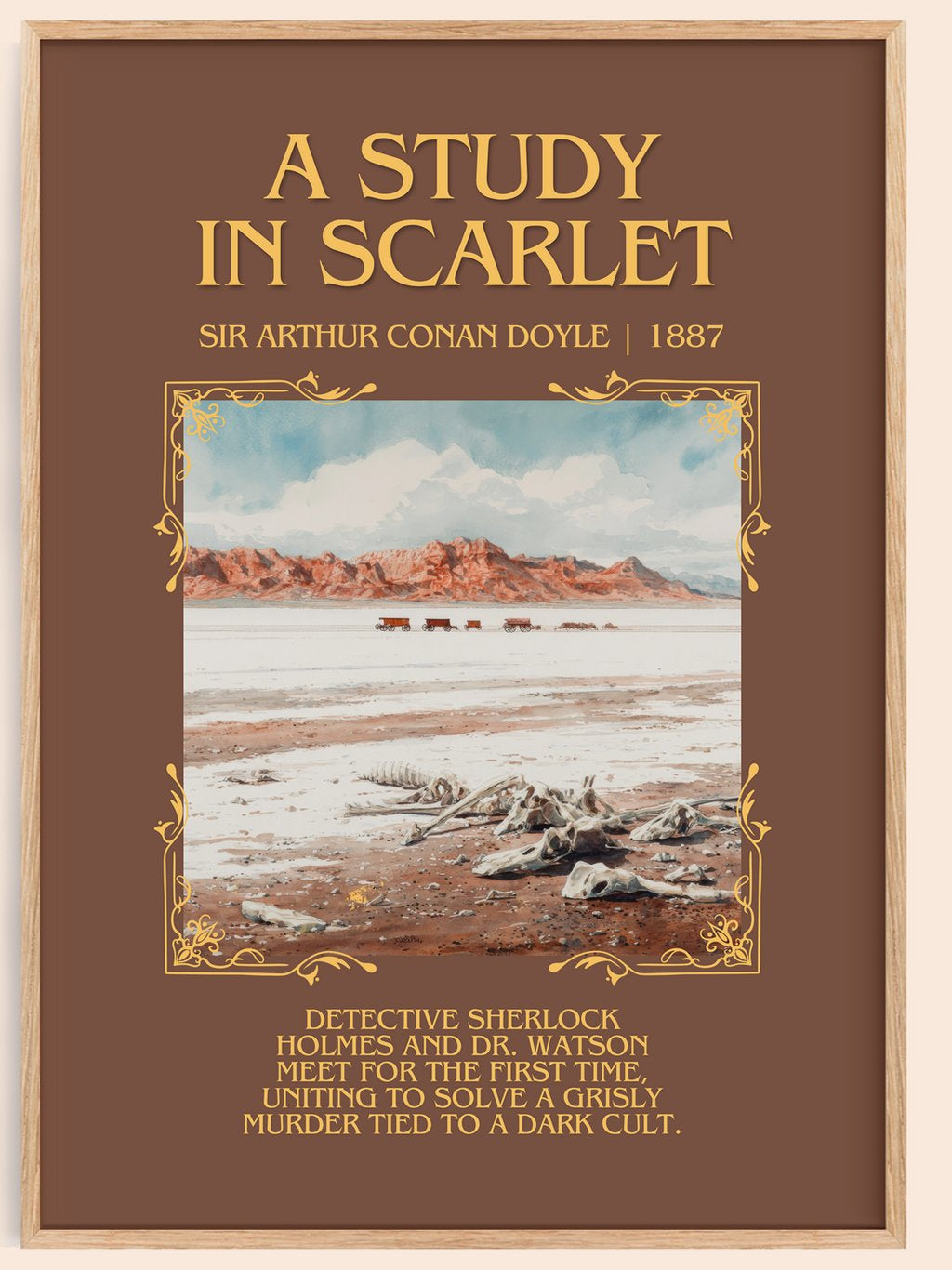 A Study In Scarlet Minimalist Book Poster by Sir Arthur Conan Doyle – book poster