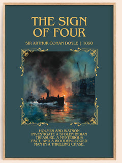 The Sign Of Four Minimalist Book Poster by Sir Arthur Conan Doyle – image 1
