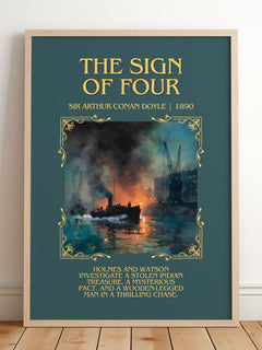 The Sign Of Four Minimalist Book Poster by Sir Arthur Conan Doyle – image 2