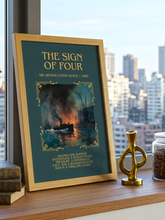 The Sign Of Four Minimalist Book Poster by Sir Arthur Conan Doyle – image 3