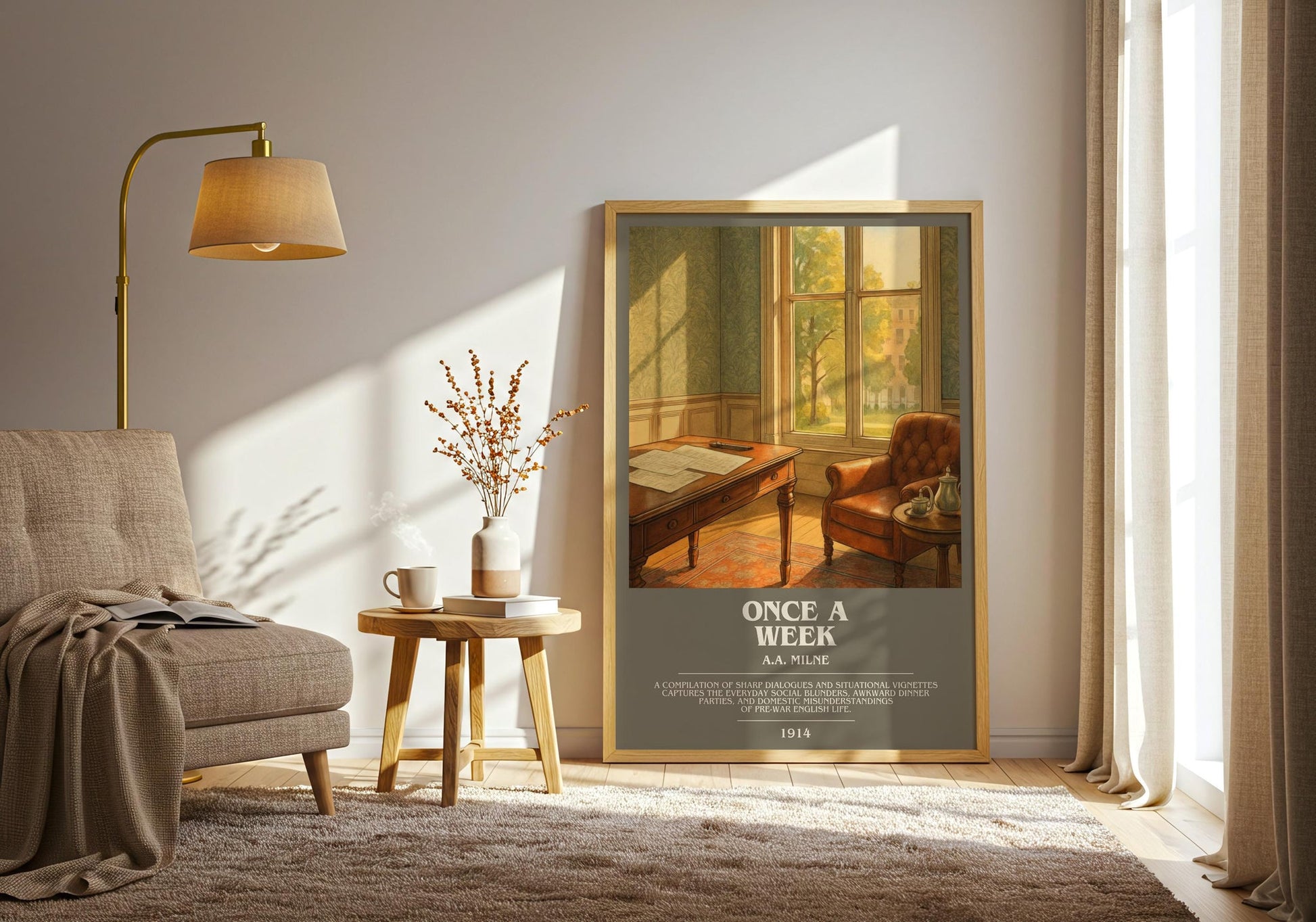 Once A Week Bookish Wall Art by A.A. Milne