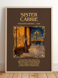 Sister Carrie Minimalist Book Poster by Theodore Dreiser – image 2