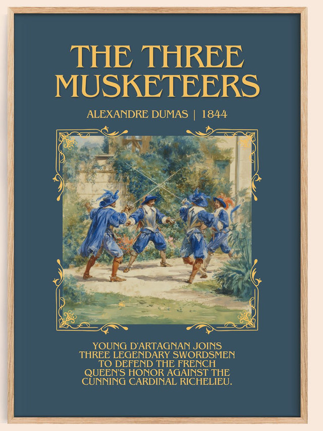 The Three Musketeers Minimalist Book Poster by Alexandre Dumas