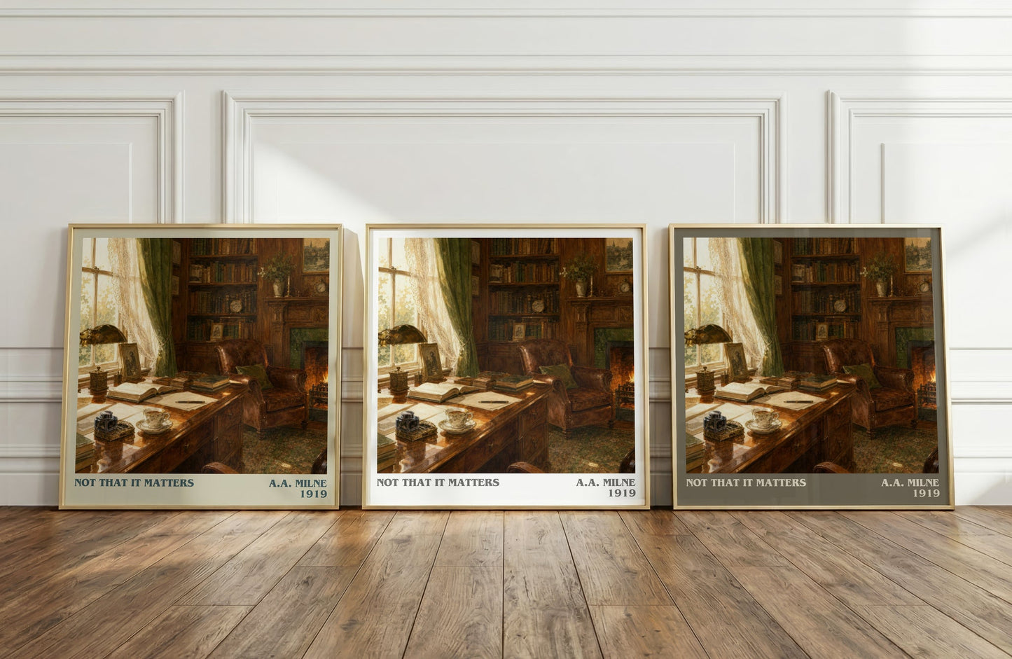 Not That It Matters literary art print colour and style options – A.A. Milne book art