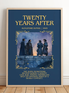 Twenty Years After Minimalist Book Poster by Alexandre Dumas – image 2