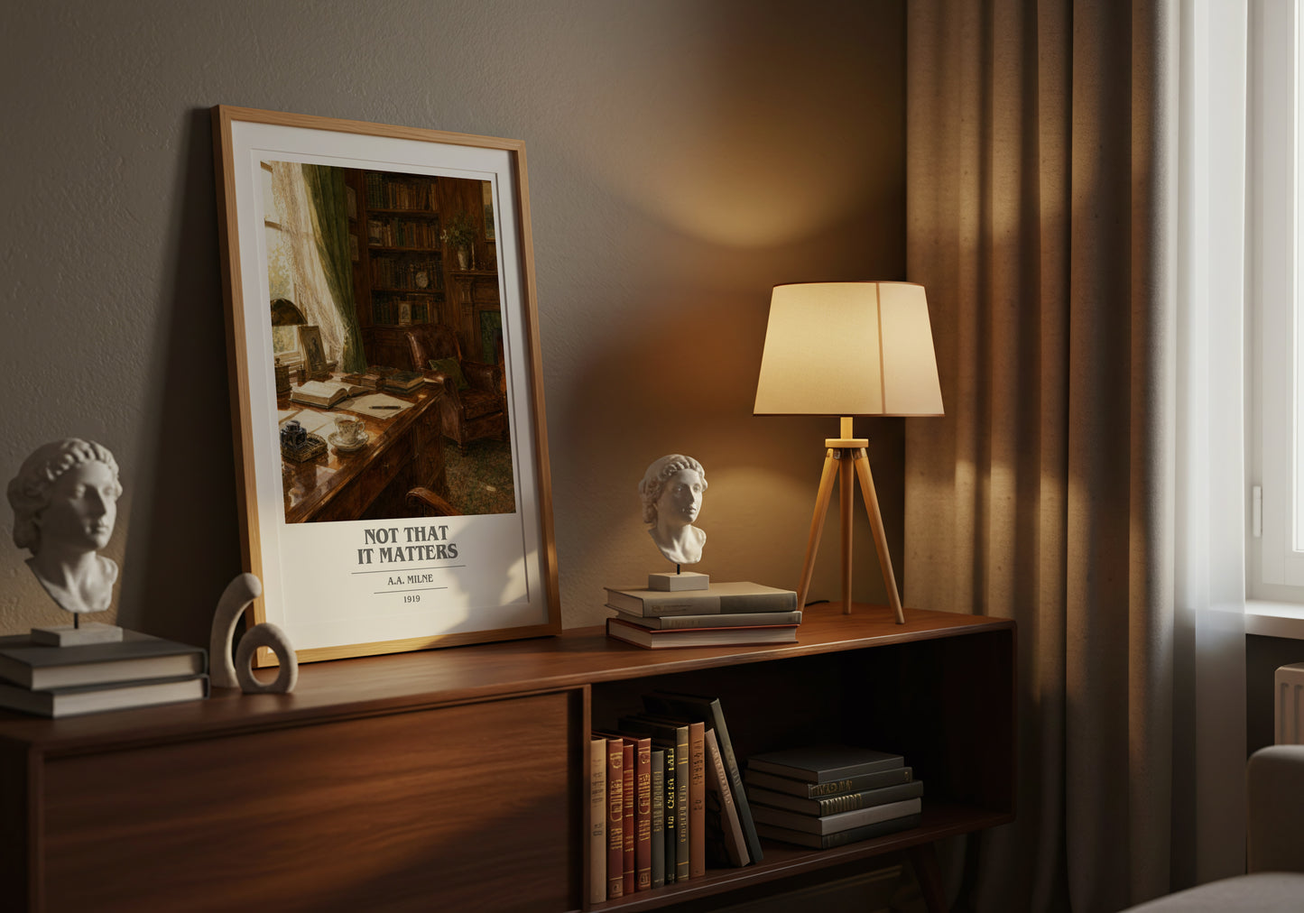 Not That It Matters book cover book poster framed on wall – non fiction wall art