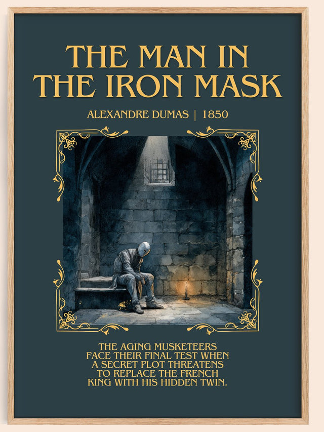The Man In The Iron Mask Minimalist Book Poster by Alexandre Dumas