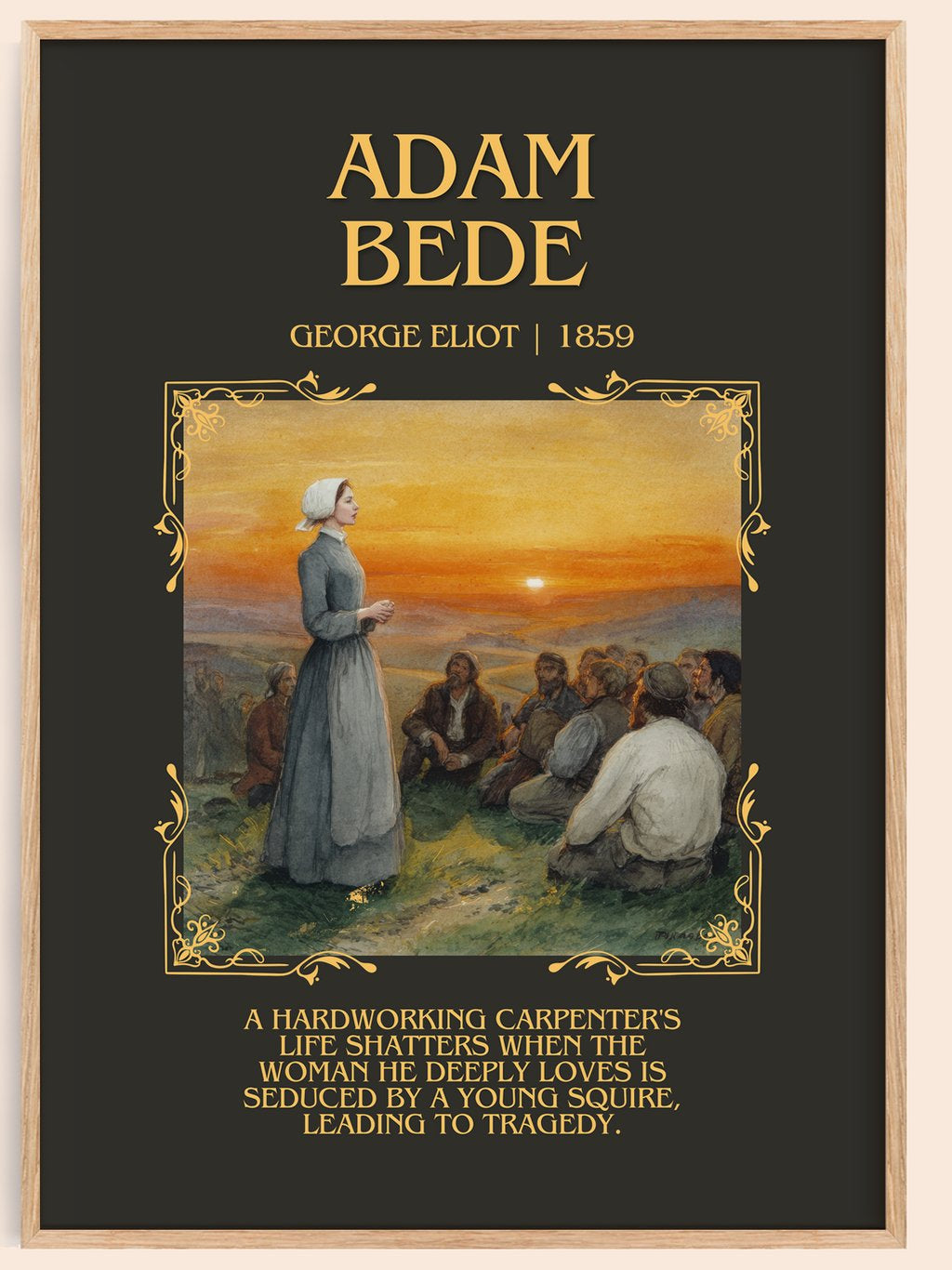 Adam Bede Minimalist Book Poster by George Eliot – book poster