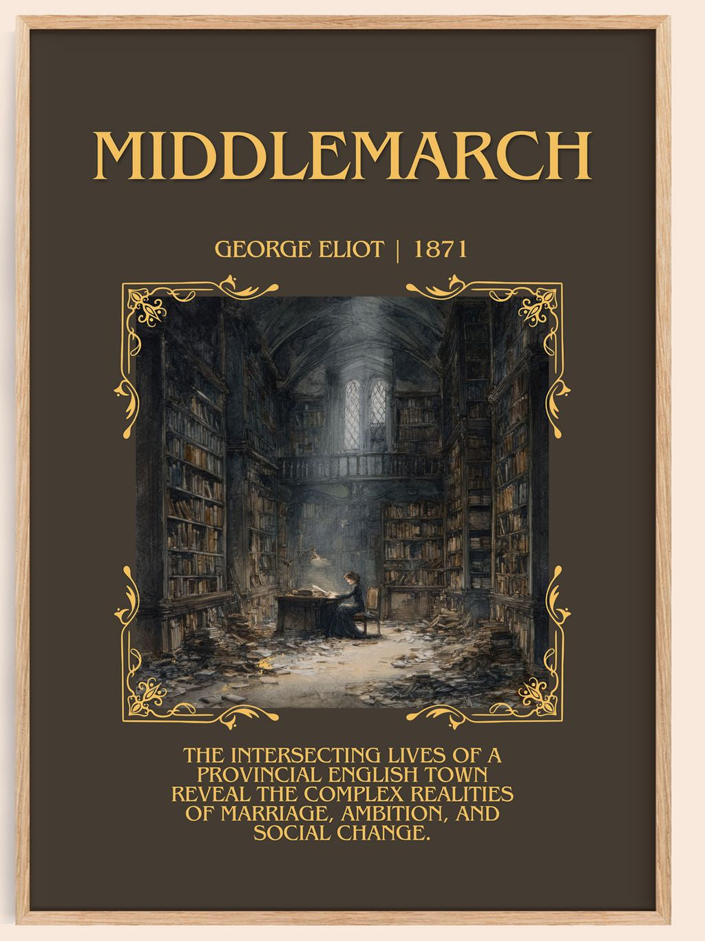 Middlemarch Minimalist Book Poster by George Eliot – book poster