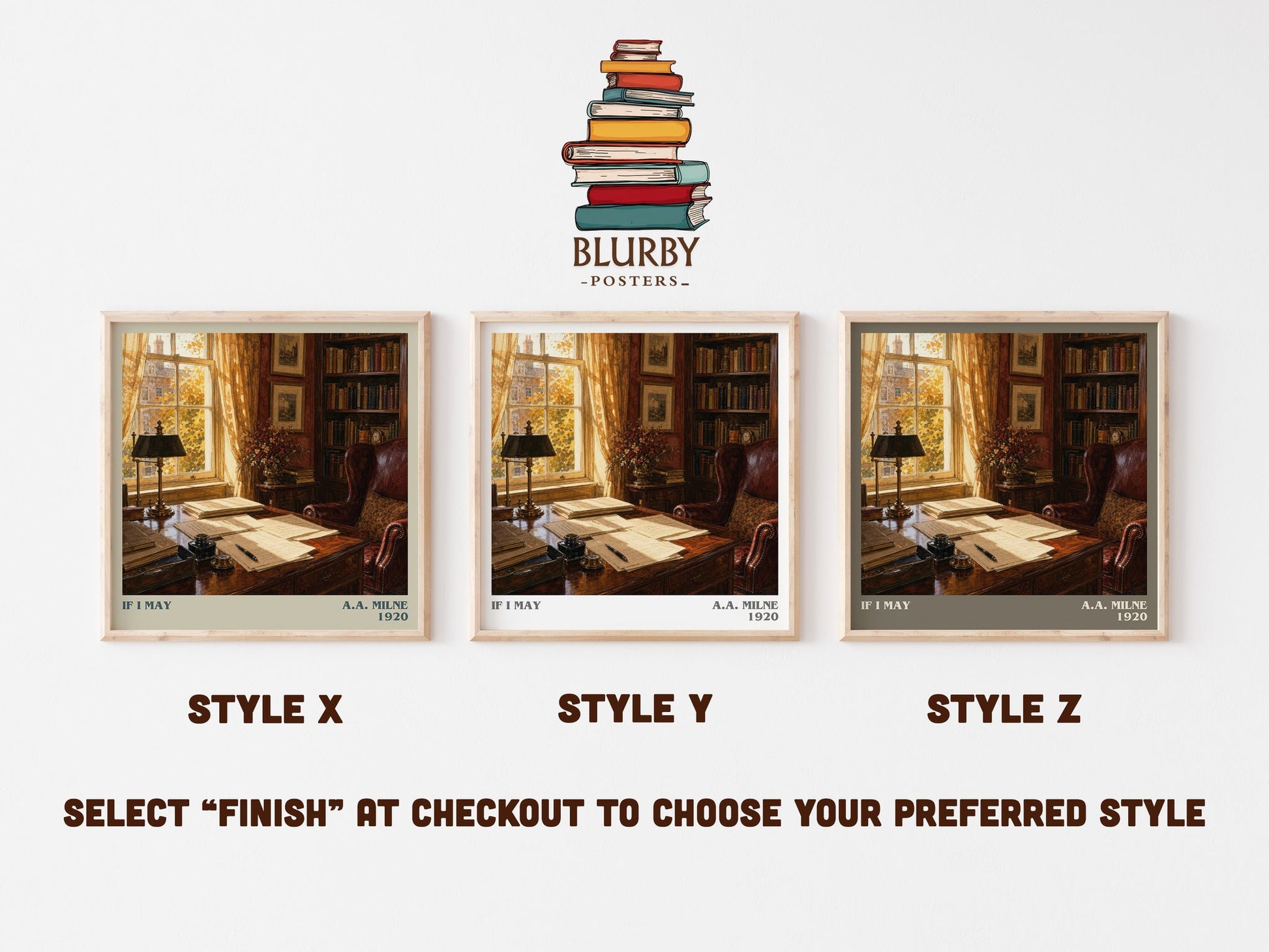 If I May literary print in frame leaning in hallway – non fiction wall art