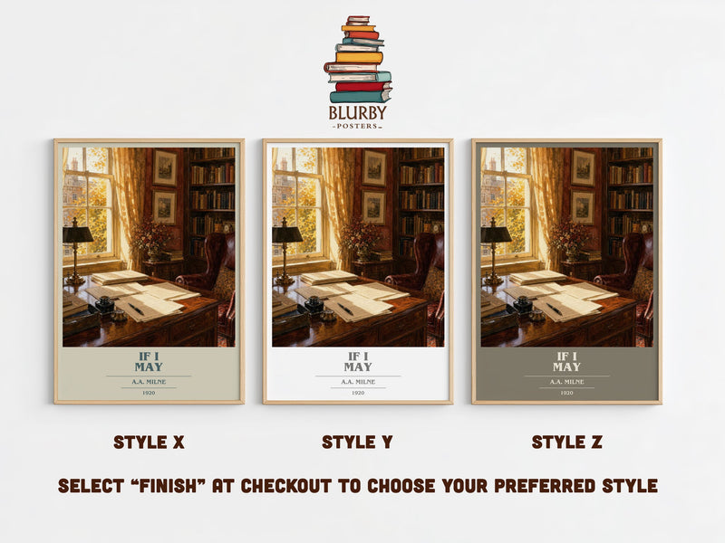If I May book cover print in frame leaning in hallway – non fiction wall art