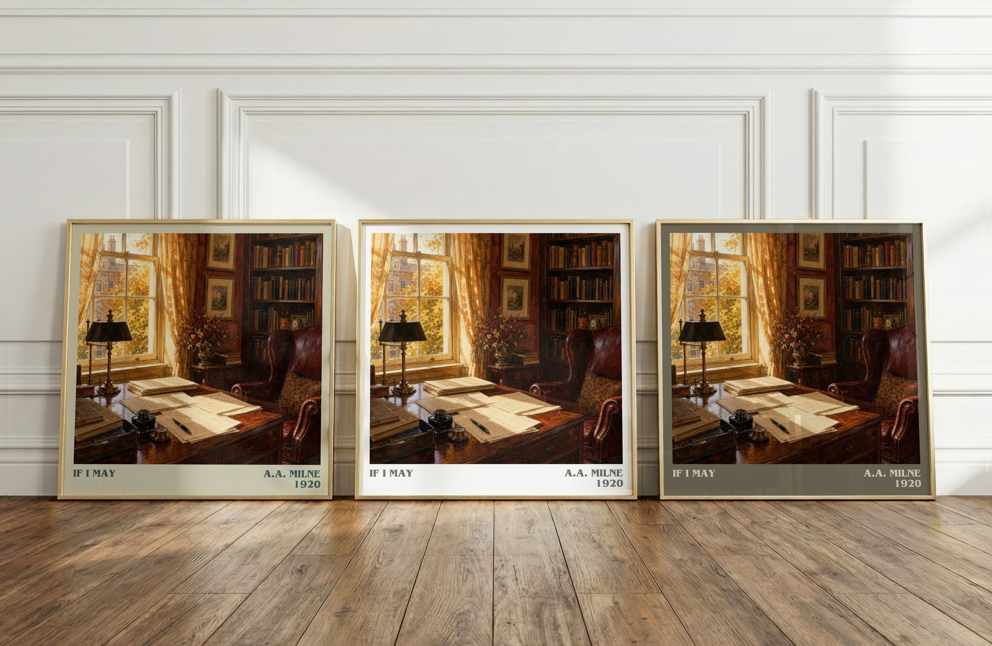 If I May literary art print colour and style options – A.A. Milne book art