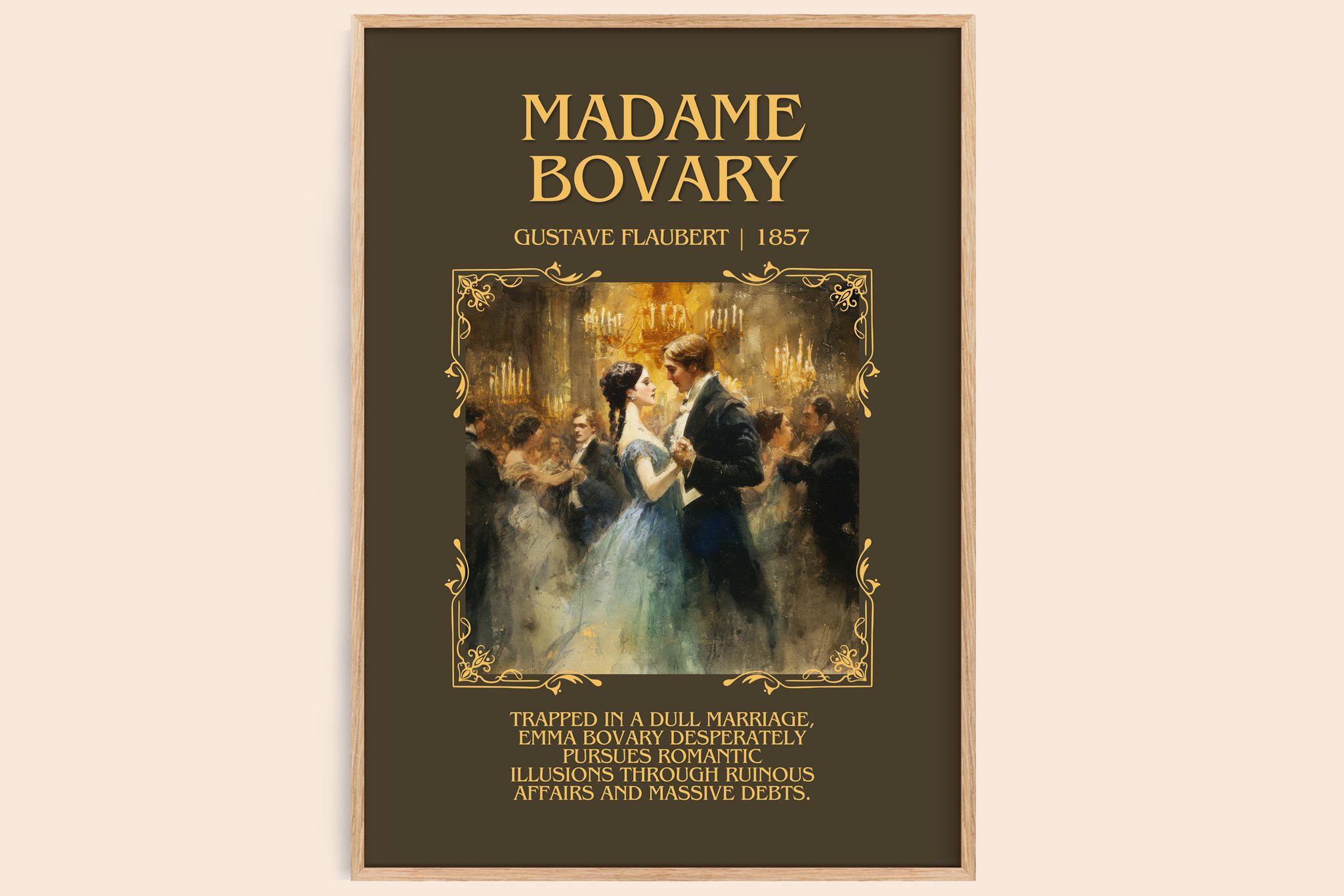 Madame Bovary Minimalist Book Poster by Gustave Flaubert