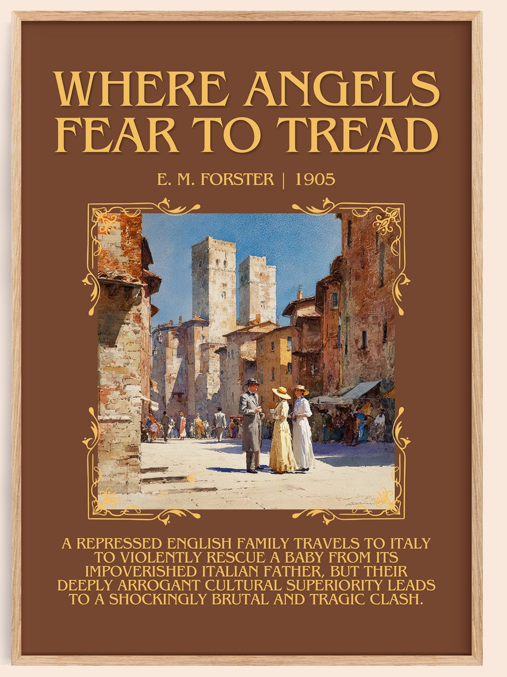 Where Angels Fear To Tread Minimalist Book Poster by E. M. Forster – book poster