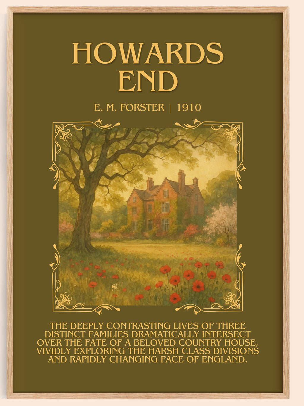 Howards End Minimalist Book Poster by E. M. Forster – book poster