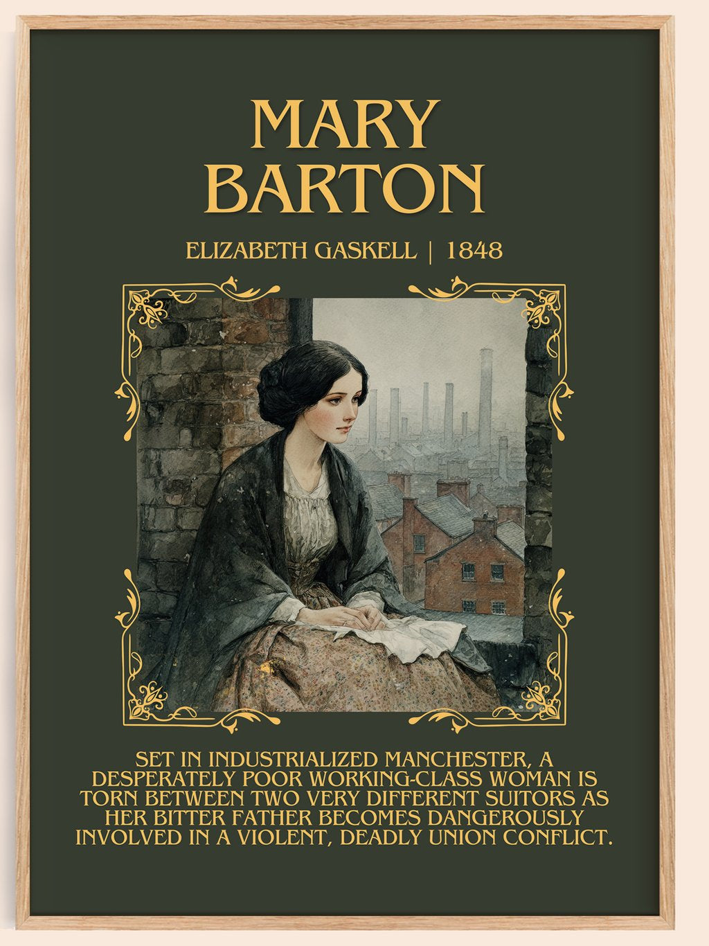 Mary Barton Minimalist Book Poster by Elizabeth Gaskell – book poster