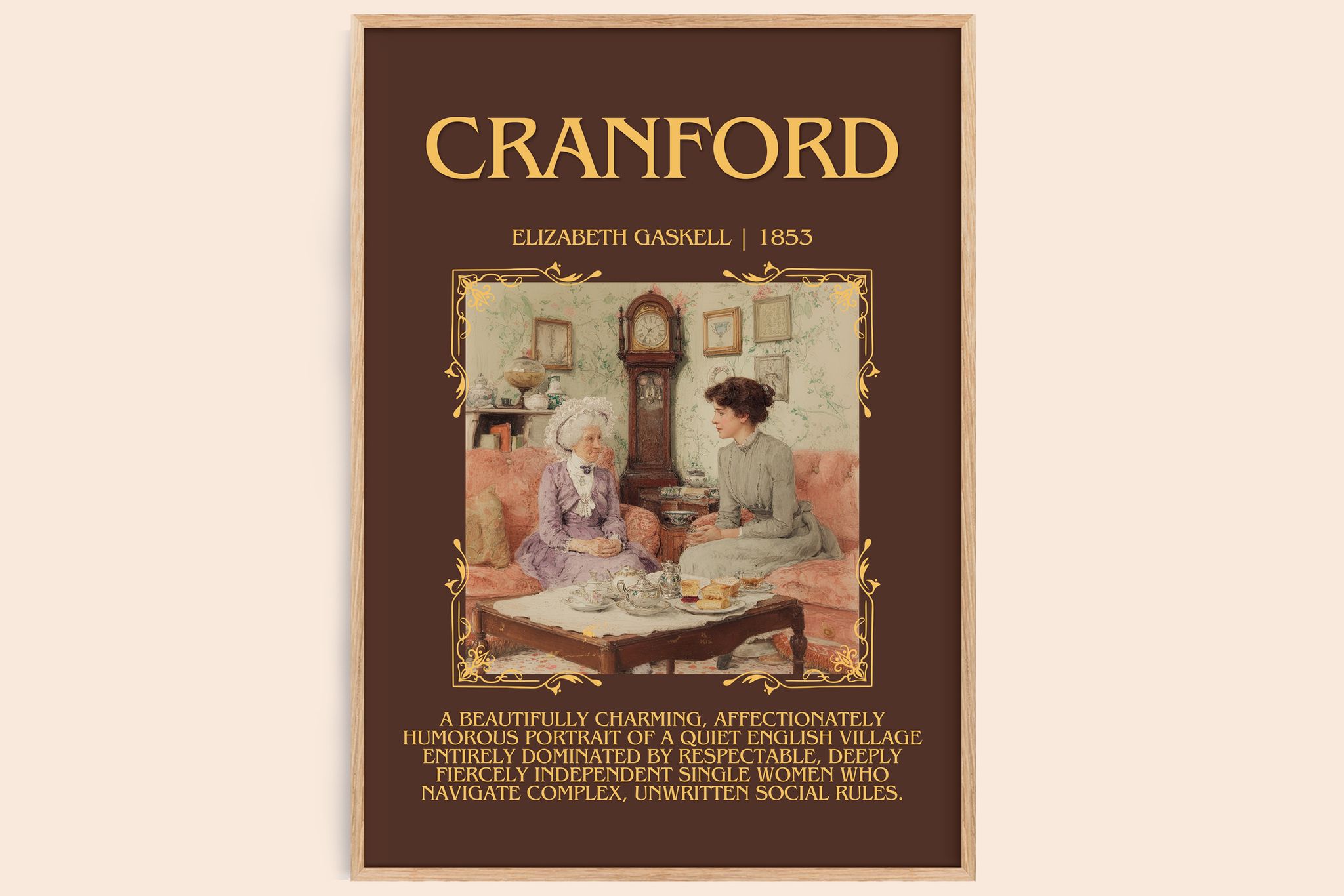 Cranford Minimalist Book Poster by Elizabeth Gaskell
