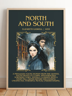North And South Minimalist Book Poster by Elizabeth Gaskell – image 2