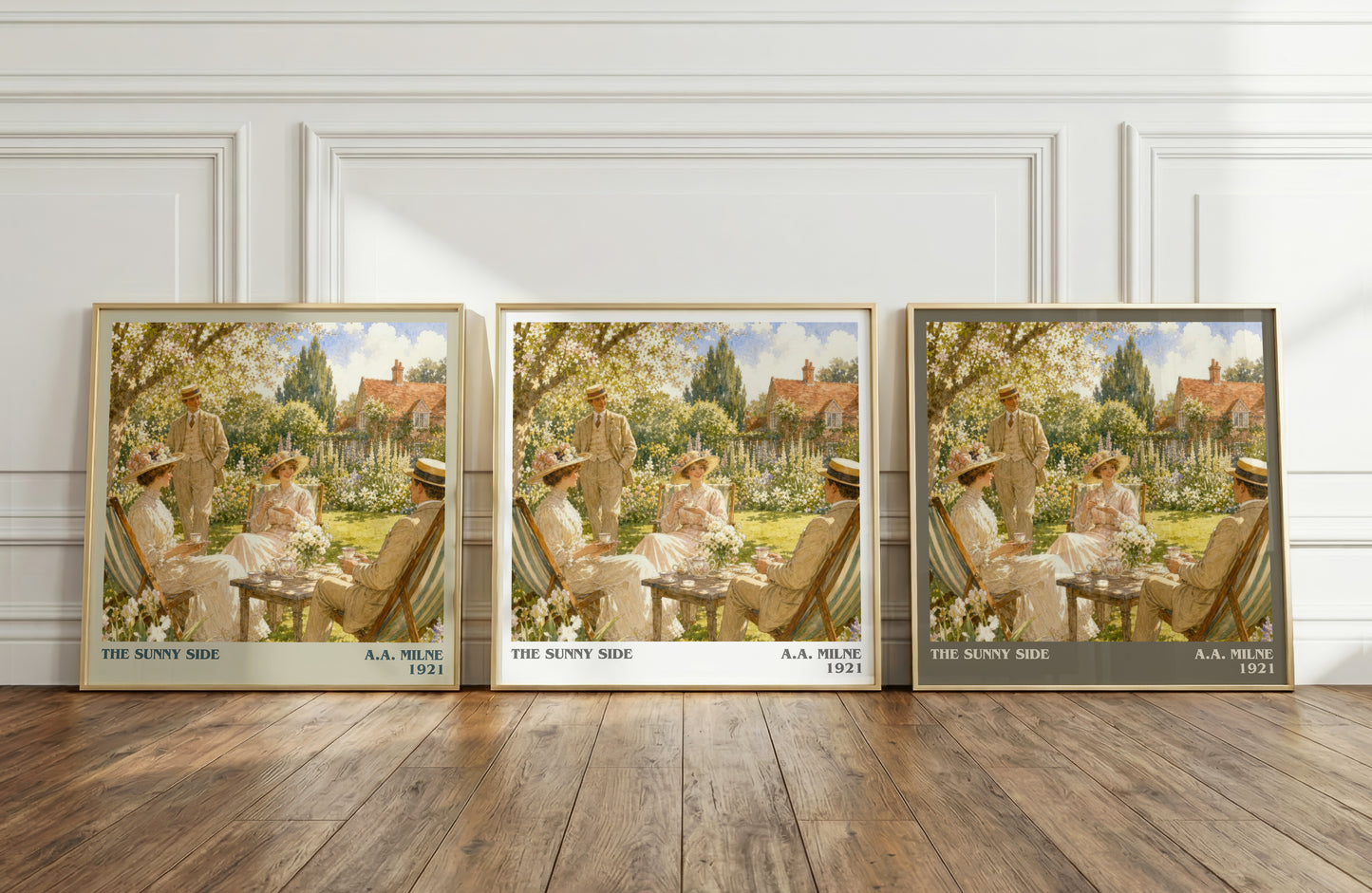 The Sunny Side literary art print colour and style options – A.A. Milne book art