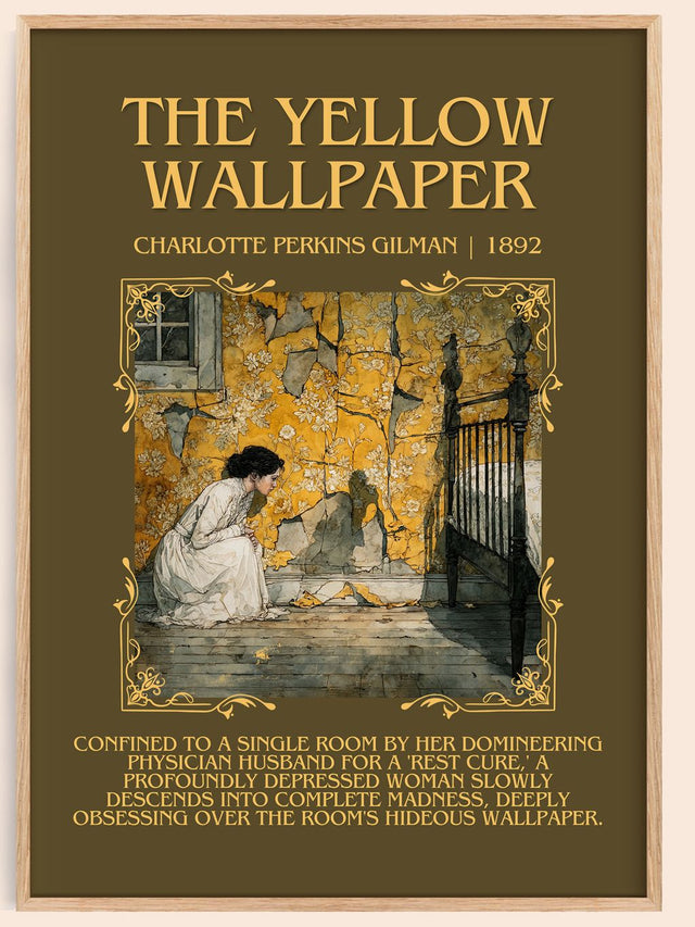 Yellow Wallpaper Minimalist Book Poster by Charlotte Perkins Gilman