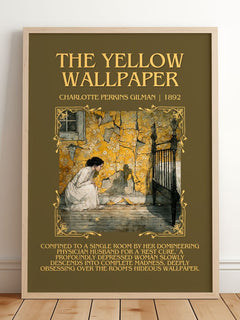 Yellow Wallpaper Minimalist Book Poster by Charlotte Perkins Gilman – image 2