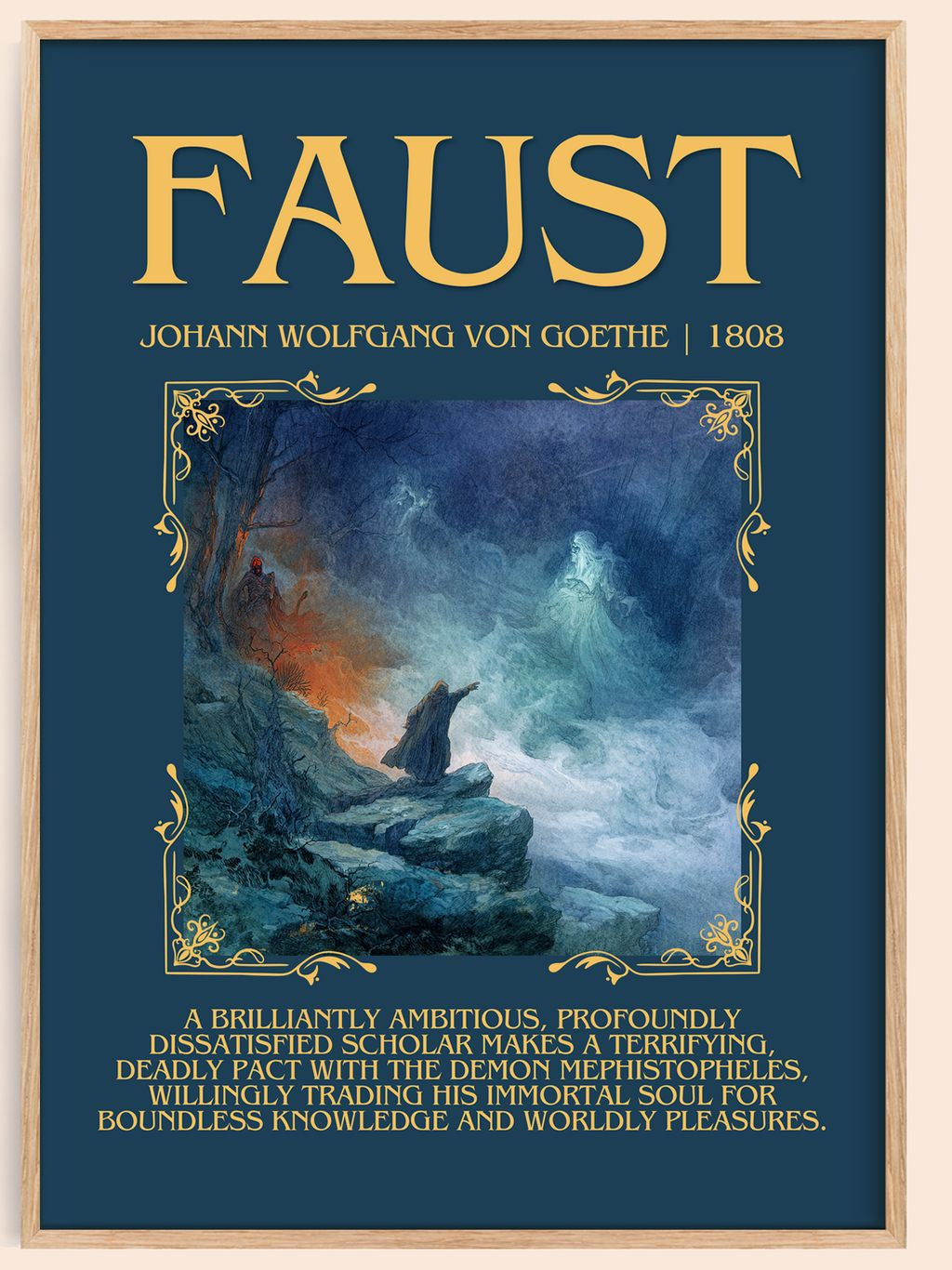 Faust Minimalist Book Poster by Johann Wolfgang Von Goethe – book poster